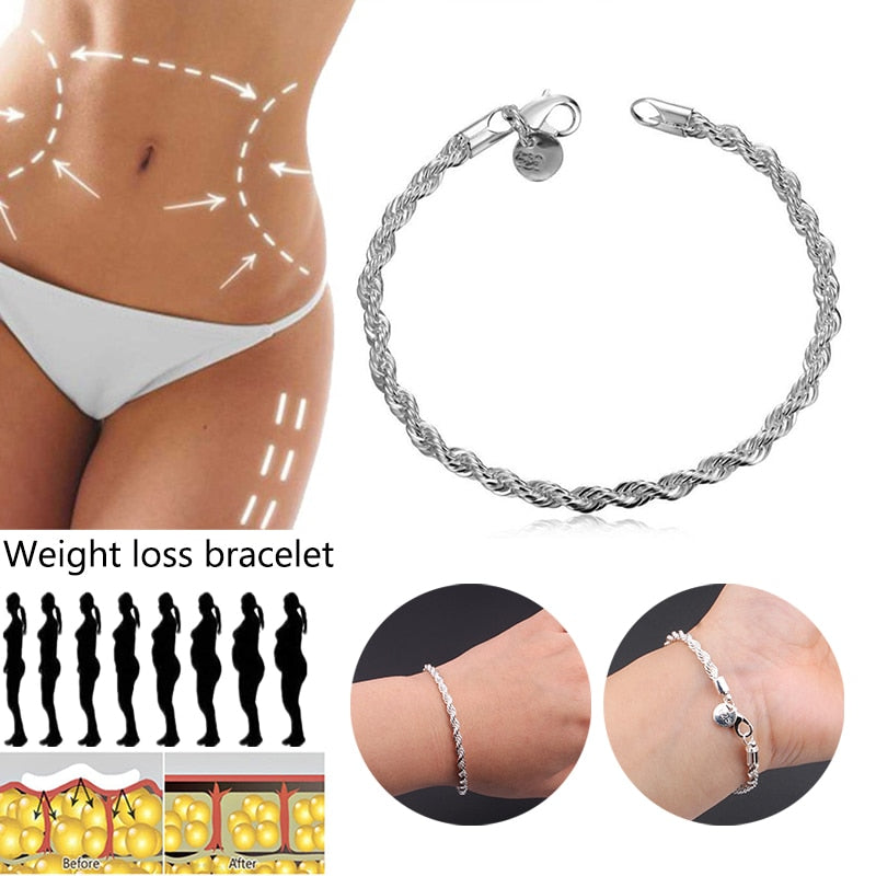 925 Silver Weight Loss & Metabolism Boosting Crystal Healing Bracelet
